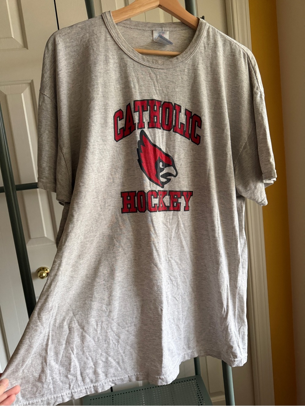 VTG Hanes Catholic University Heather Gray Crewneck T-Shirt